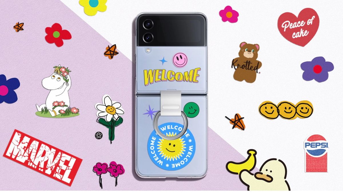 Galaxy Z Flip4 Clear Cover with Ring