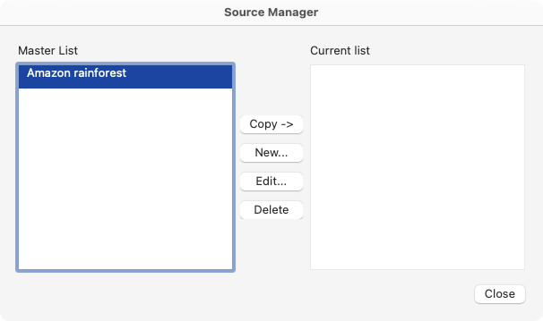 Source Manager in Word on Mac