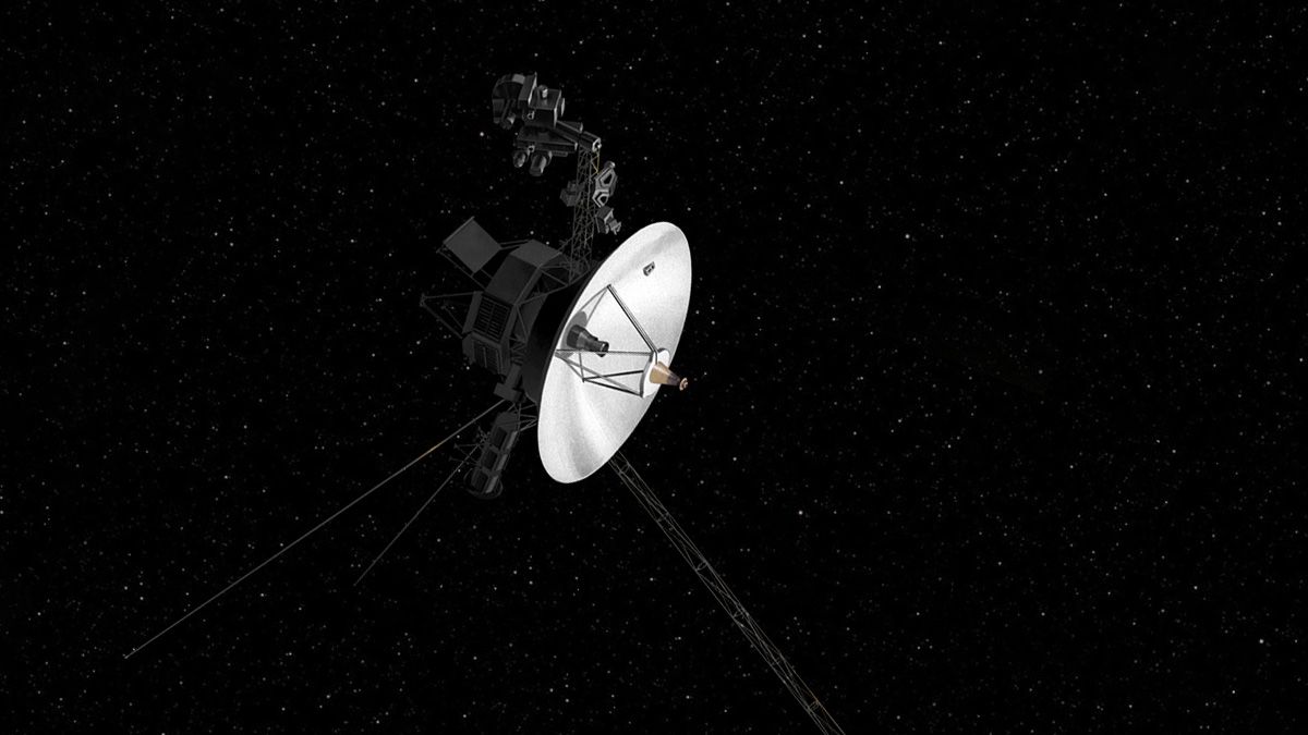 Render of Voyager 1 in space
