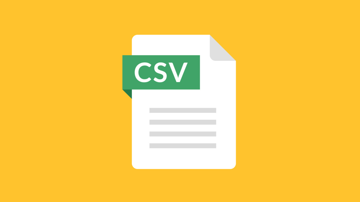 File icon with a green banner showing the CSV extension.