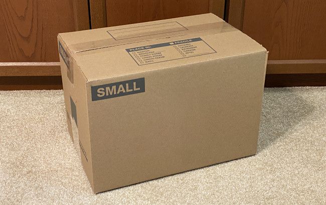 The final box with the packed fragile electronics item inside.