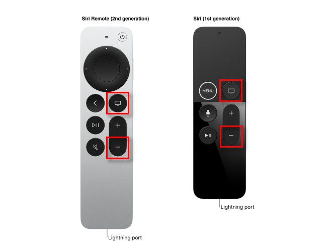 To restart an Apple TV Siri Remote, hold down the TV icon and the volume down button for six seconds.