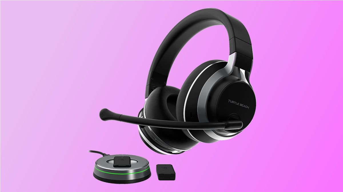 Turtle Beach Stealth Pro on pink background