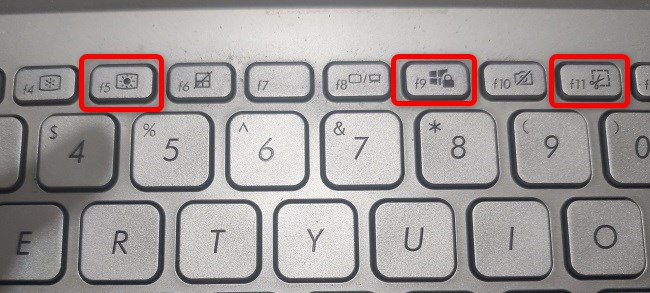Press a key to activate the keyboard's backlight.