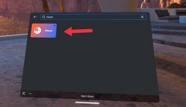 Quest Move App in Search Results of App Library