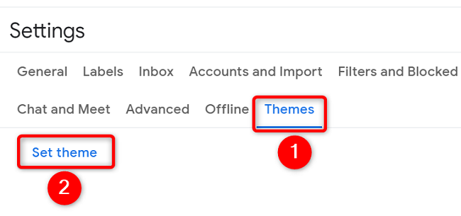 Select Themes > Set Theme.