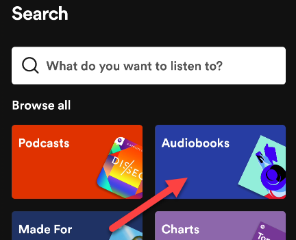 Audiobooks on Spotify.
