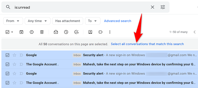 Click &ldquo;Select All Conversations That Match This Search.&quot;
