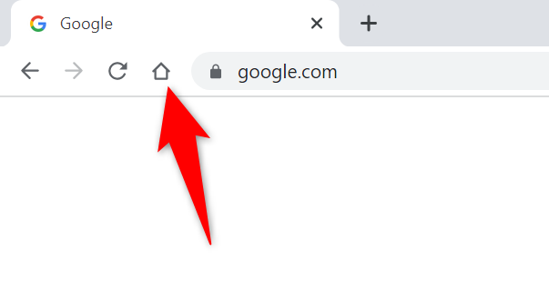 Select the Home button beside the address bar.