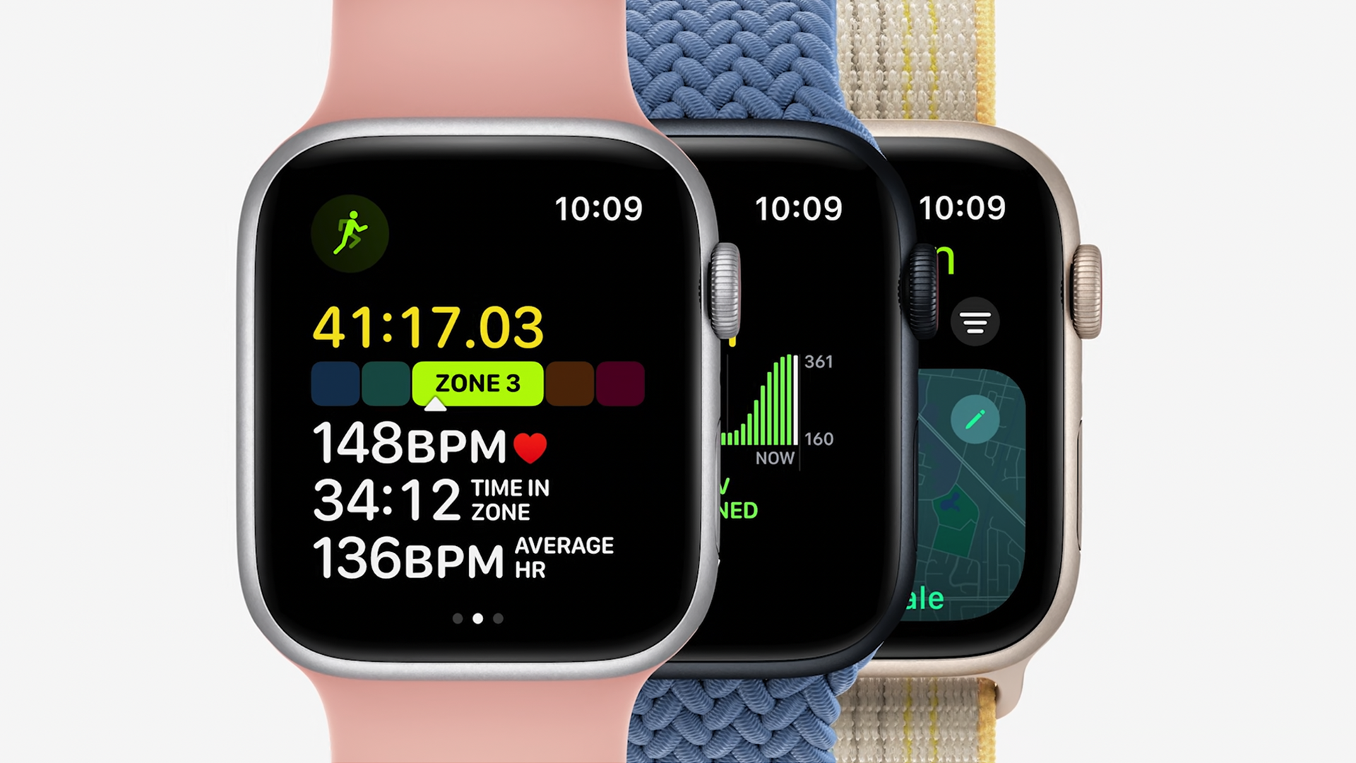 Apple Watch SE 2022 in three colors