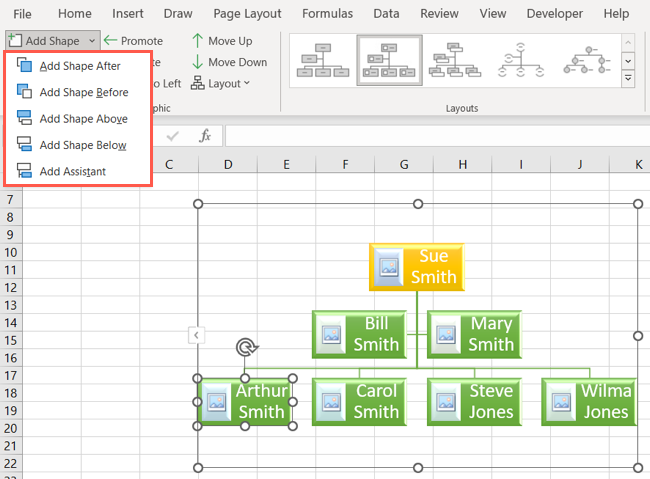 How to Make a Family Tree in Microsoft Excel