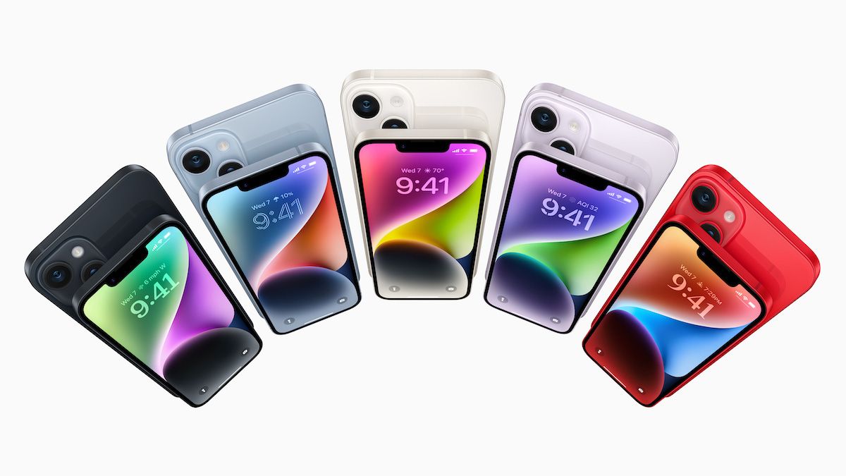 Apple iPhone 14 and 14 Plus in multiple colors