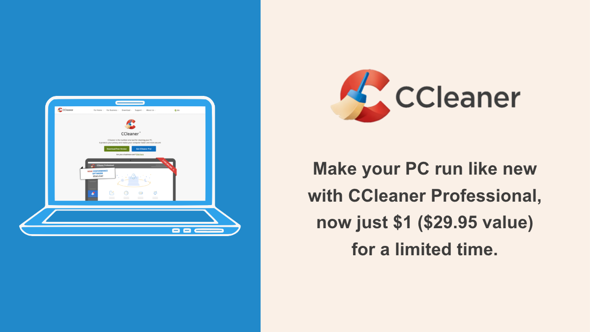 Download CCleaner Pro for $1