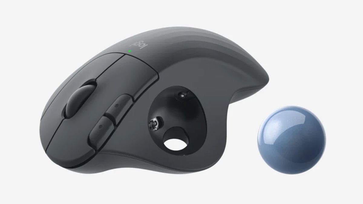 The trackball removes from a Logitech M757 trackball mouse.