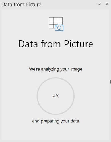 Data From Picture sidebar with data loading