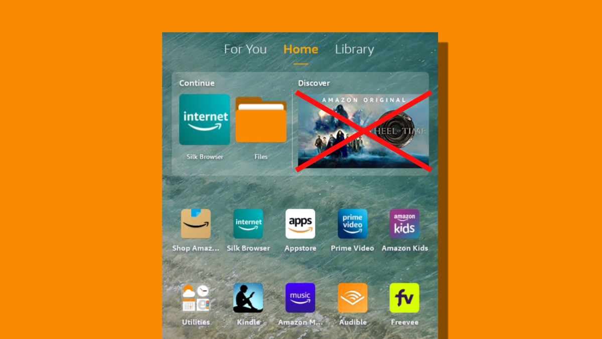 Remove Discover from Amazon Fire Tablets.
