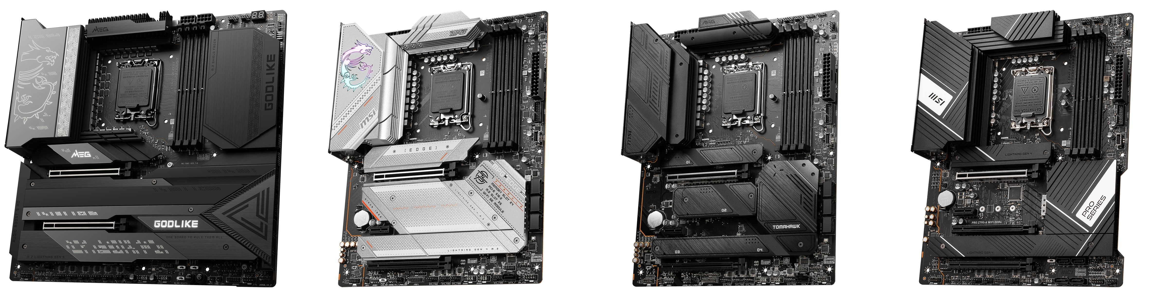 Four MSI motherboards