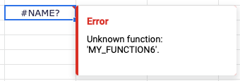NAME error for a deleted custom function