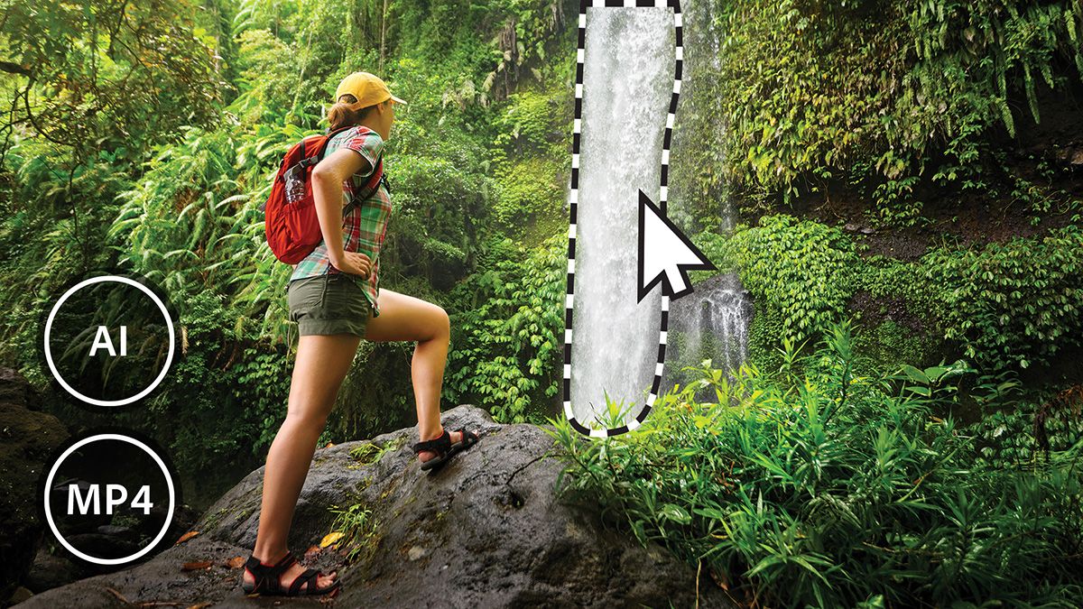 Photoshop Elements demo with waterfall