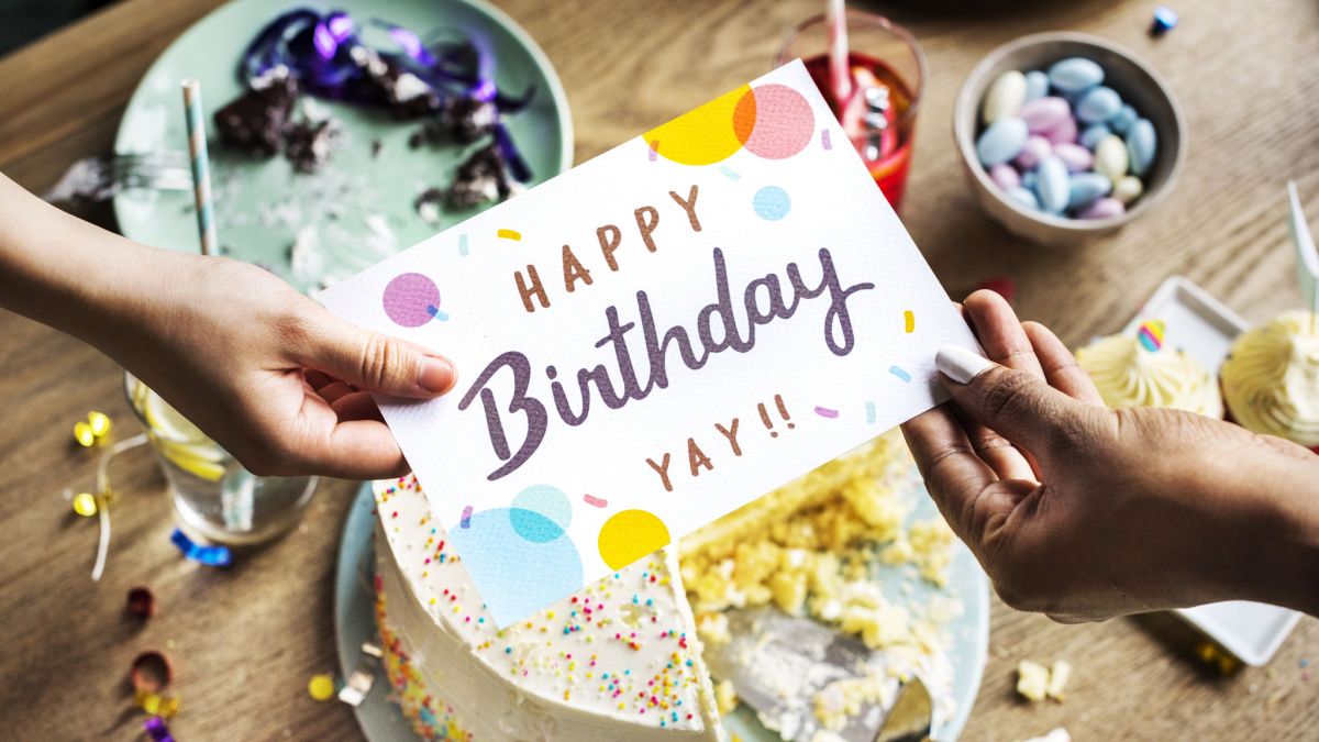 A birthday card.