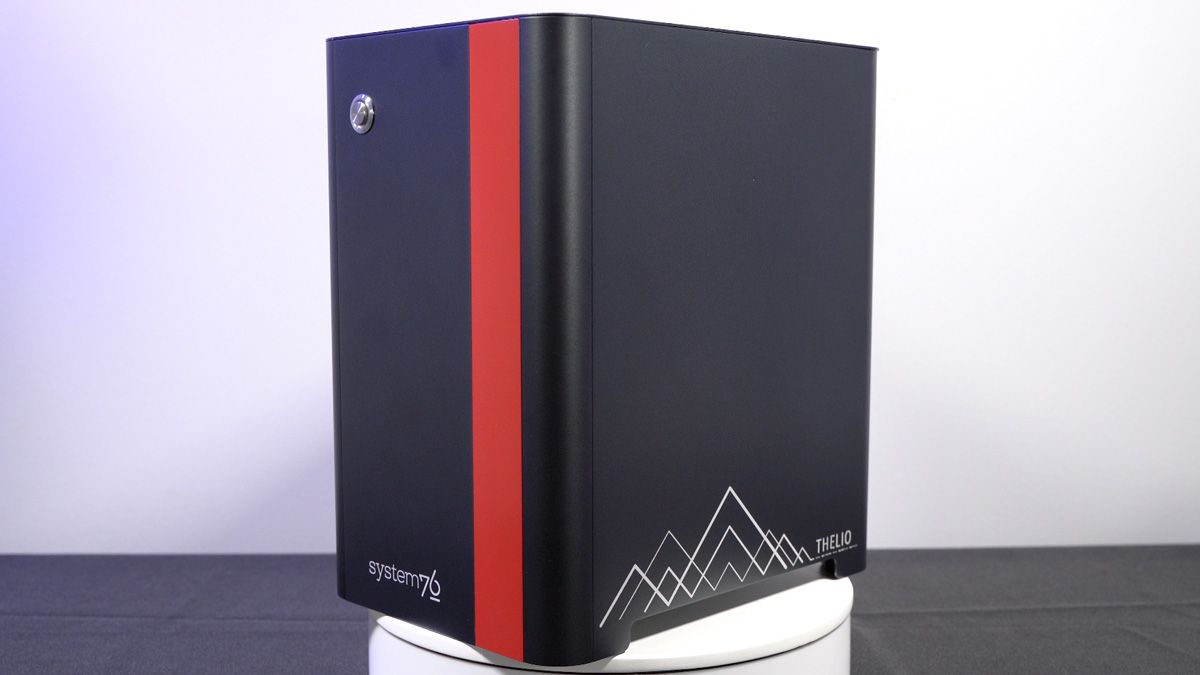 System76 Thelio Desktop in red color