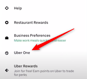 Tap Uber One.