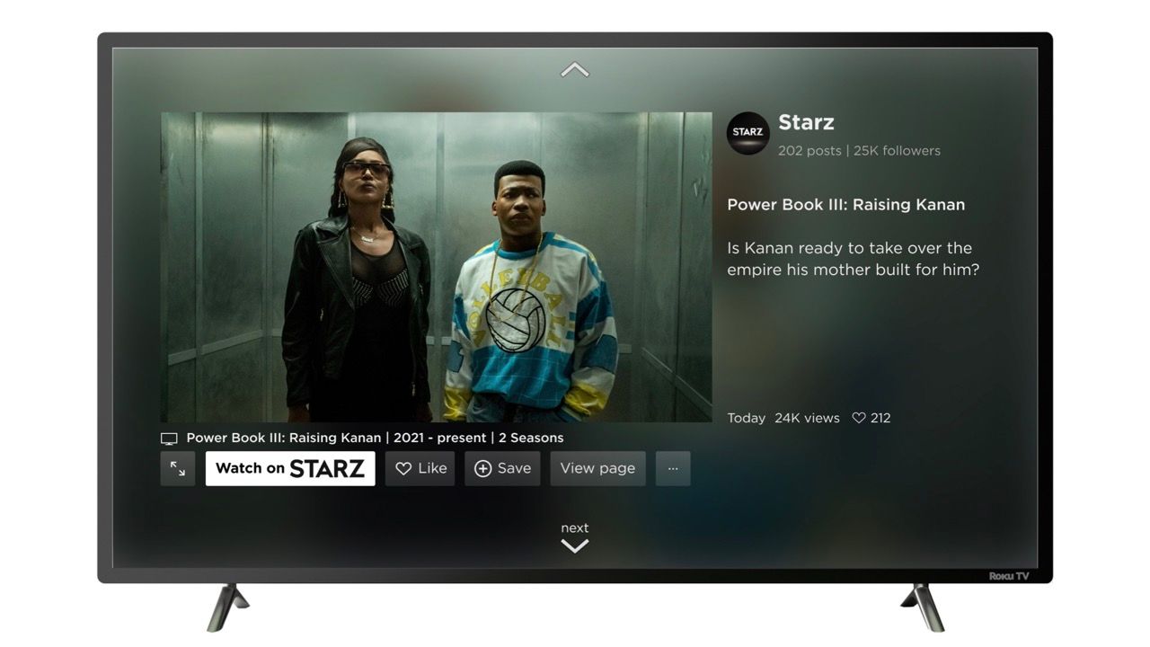 Screenshot of "The Buzz" page on Roku