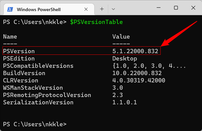 How To Check The Powershell Version On Windows 11