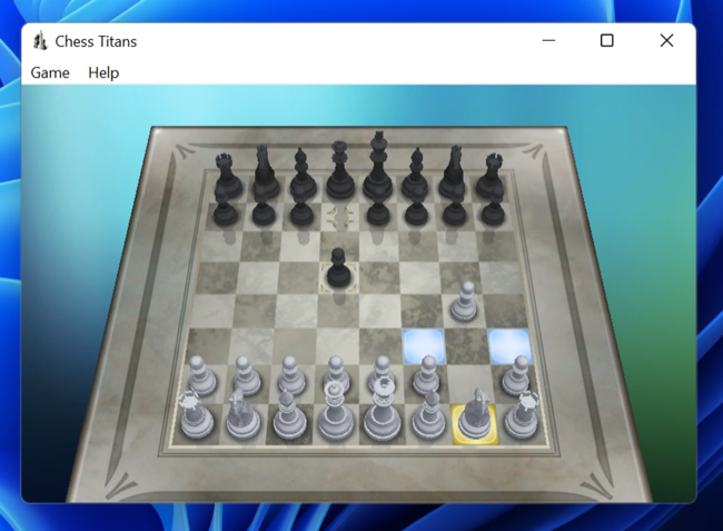 Chess Titans for Windows 7 running on Windows 11 for ARM
