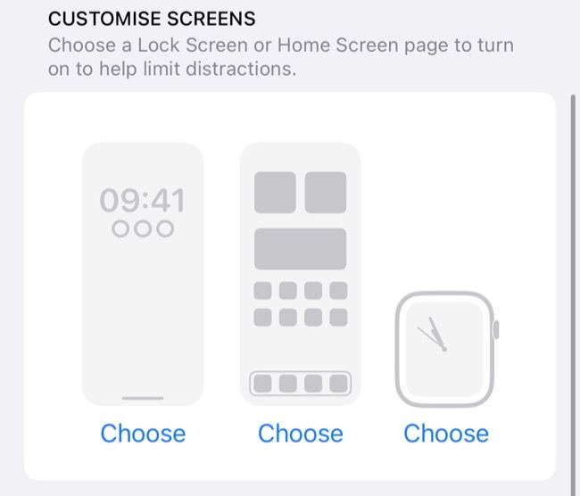 Customize Focus lock screen, Home screen, and Watch face