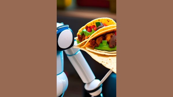 Dream "a robot eating a taco"