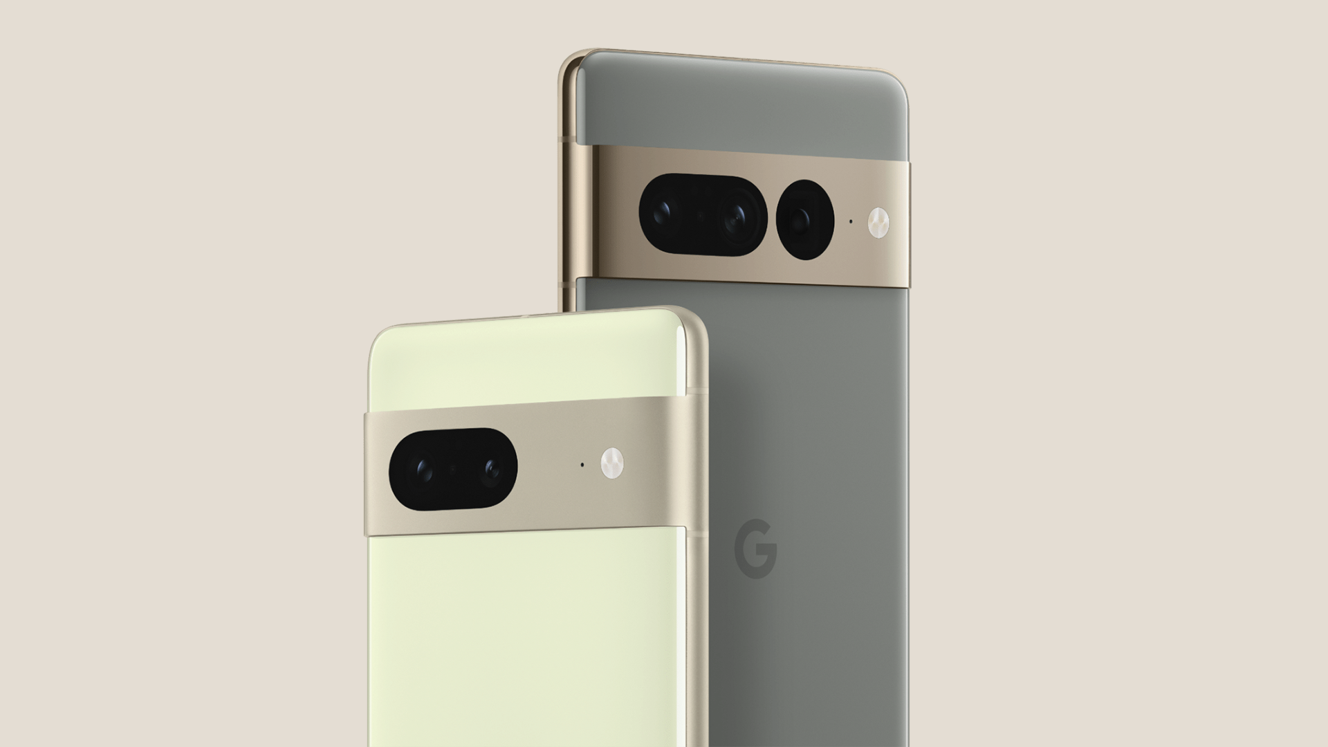 An official render of the Pixel 7 and Pixel 7 XL.