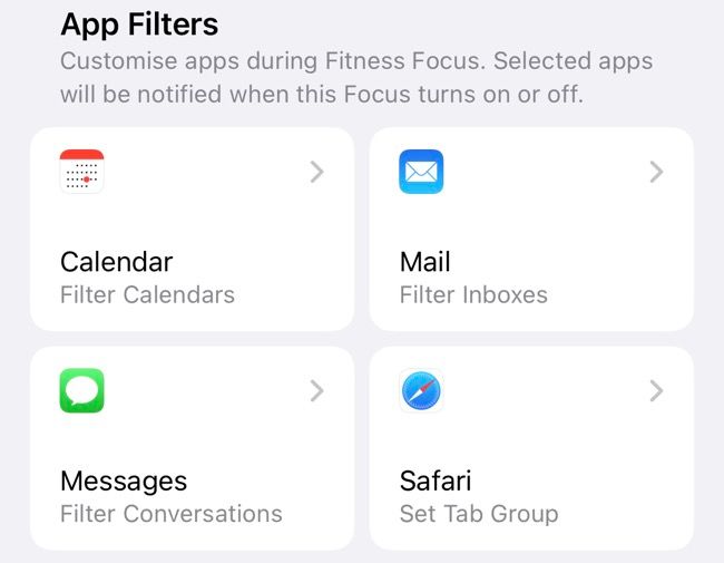Set up Focus Filters in iOS 16