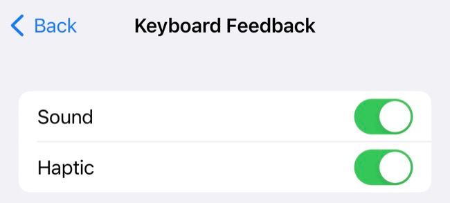 Enable haptic feedback while typing in iOS 16
