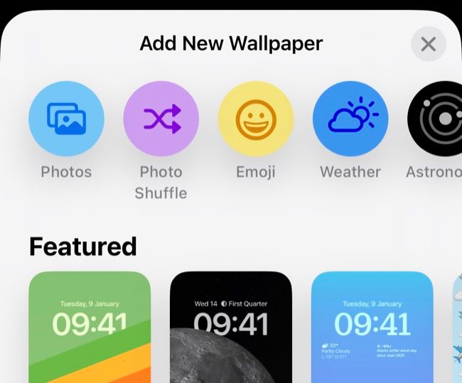 Choose lock screen wallpaper on iPhone