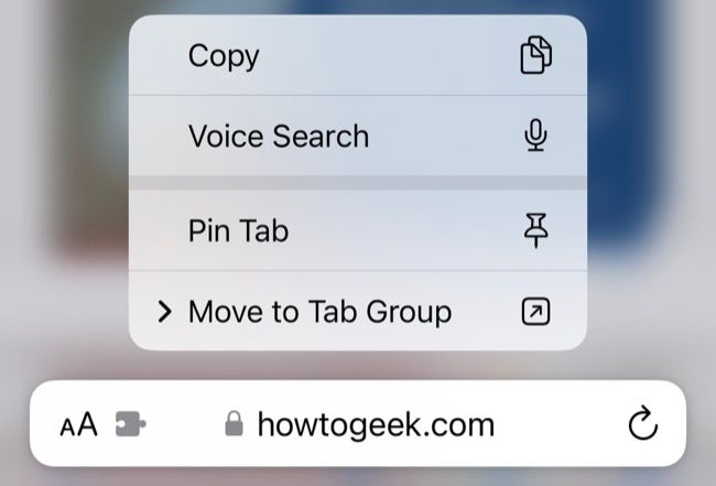 Pin a tab in Safari for iOS 16