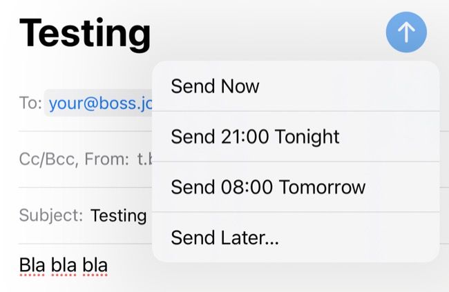 How to schedule email in iOS 16