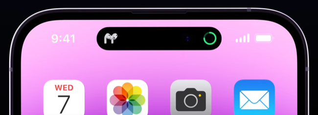 iPhone 14 Pro AirPods connected indicator