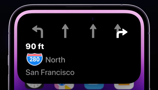 iPhone 14 Pro turn-by-turn directions