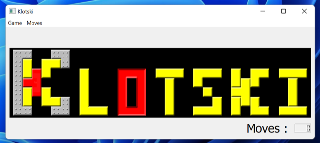 Klotski running on Windows 11
