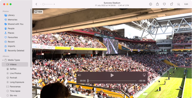 Watching HDR videos in the Photos app for macOS