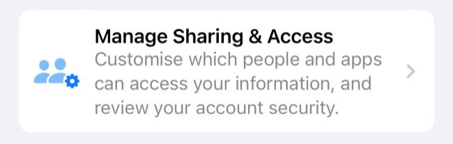 Manage Sharing & Access with Safety Check