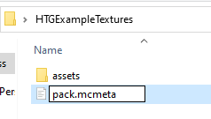 Create a text file named &quot;pack.mcmeta&quot; in your texture folder. 