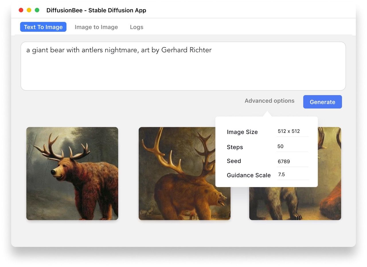 Diffusion Bee screenshot