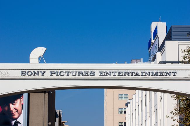 The Sony Pictures Studios entrance in Culver City, Californai.