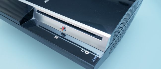 Closeup of the Sony PlayStation 3.