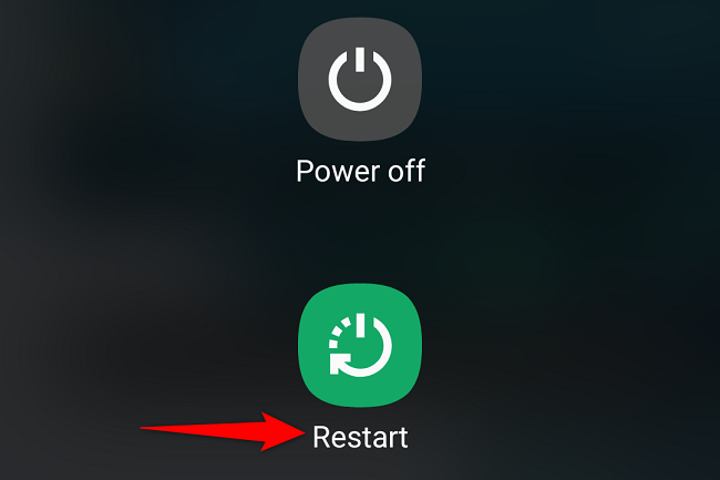 Select "Restart" in the power menu.
