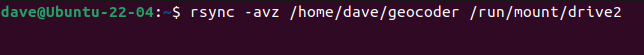 Compressing files as they are transferred with the -z rsync option