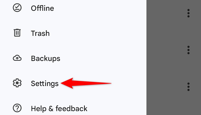 Choose &ldquo;Settings&rdquo; in the menu.