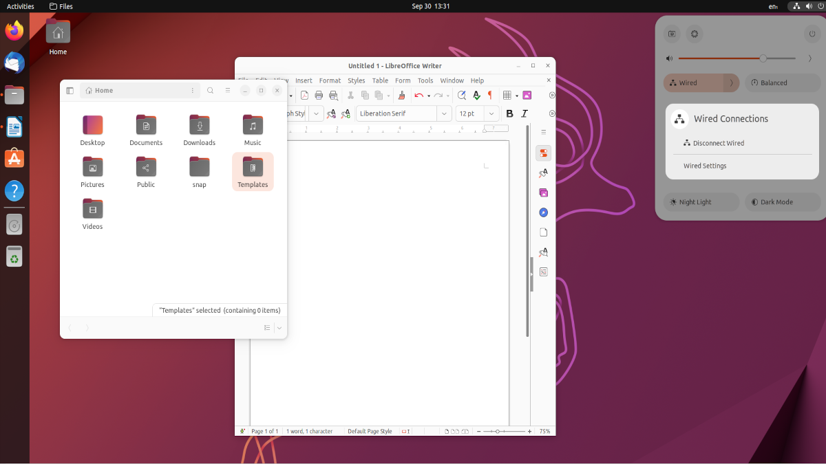 Ubuntu 22.10 Kinetic Kudu desktop